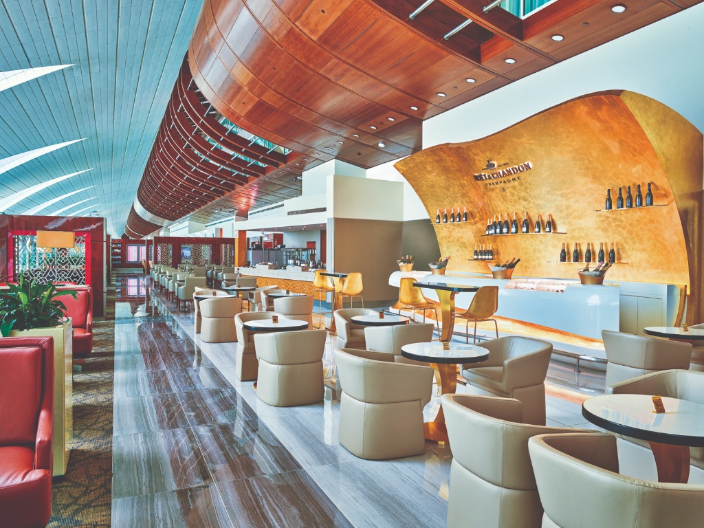 Emirates Business Class Champagne Lounge