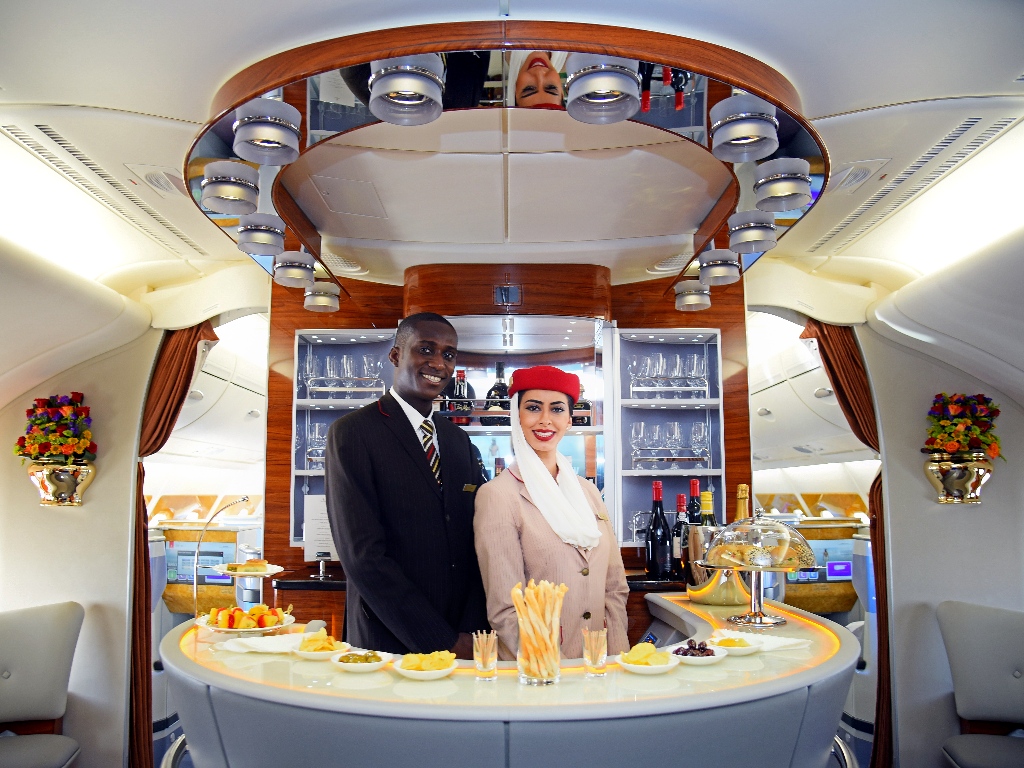 Emirates FIrst Class Onboard Lounges