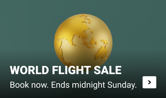 Book tickets online now and fly into the world