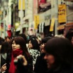 A crowded Tokyo street, Japan