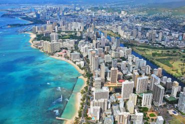 Honolulu, Hawaii from above
